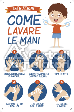 disegni come lavare le mani (maschio) - Coronavirus Covid-19